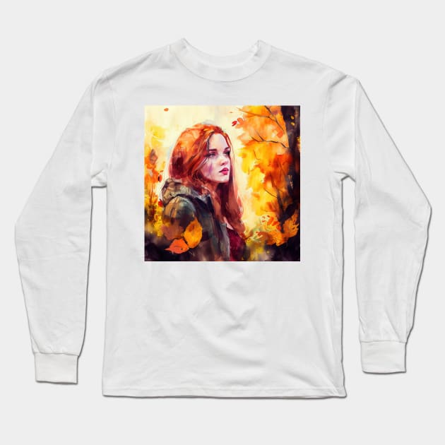 Watercolor Dreams Series Long Sleeve T-Shirt by VISIONARTIST